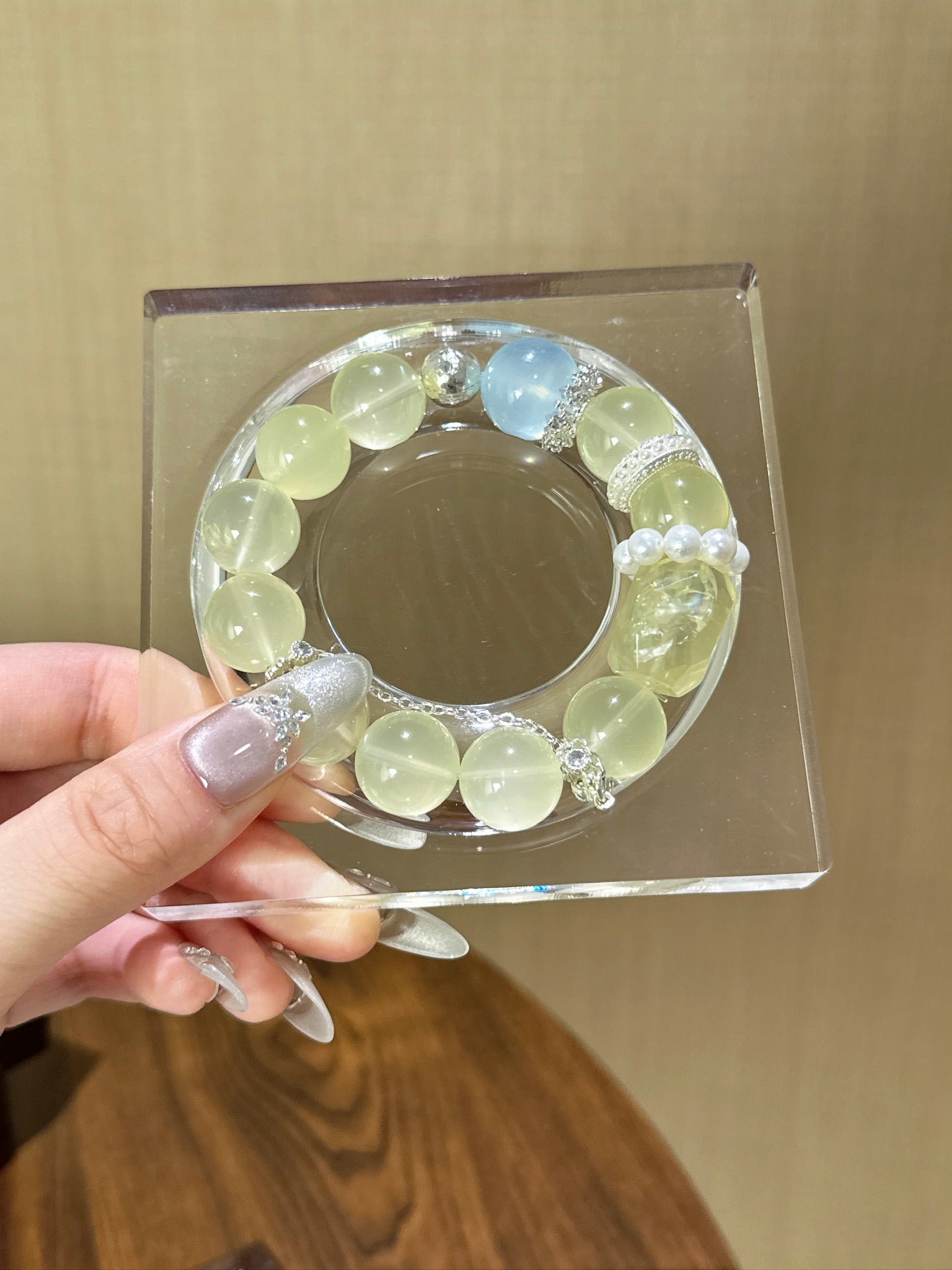 ▫️▪️ Citrine aquamarine bracelet